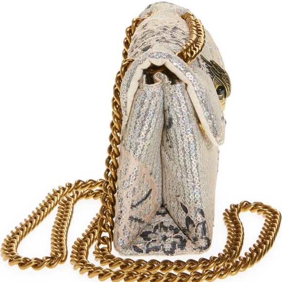 SOLD⛔️KURT GEIGER LONDON INBEDED Sequins floral Magnetic Flap Crosby/Shoulder - Picture 5 of 17